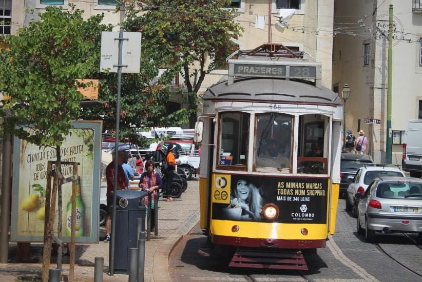 Tram Electrico 28 in Lissabon Tram Electrico 28 in Lissabon
