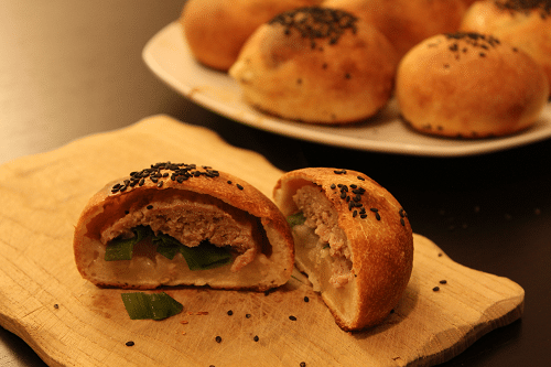 Die fertigen Pepper Pork Buns Die fertigen Pepper Pork Buns