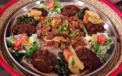 Äthiopisches Injera-Gericht