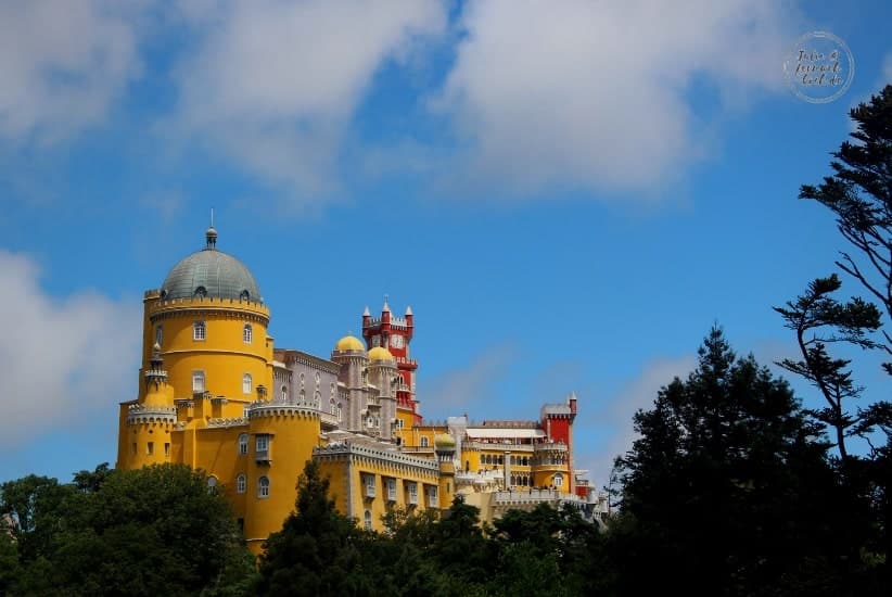 Blick auf den Pena Palast Sintra Blick auf den Pena Palast Sintra