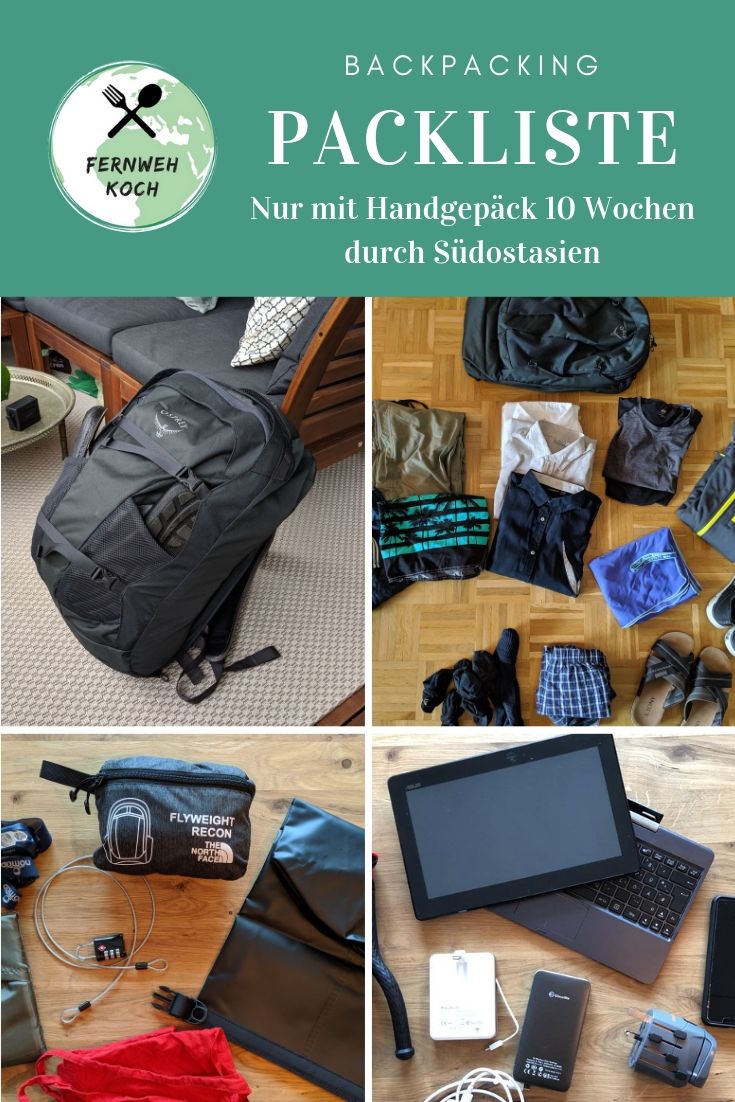 Backpacking Packliste Handgepäck Backpacking Packliste Handgepäck
