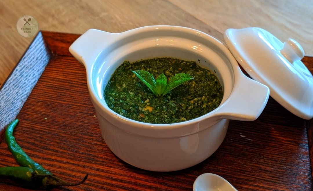 Das fertige Green Chutney aus Indien