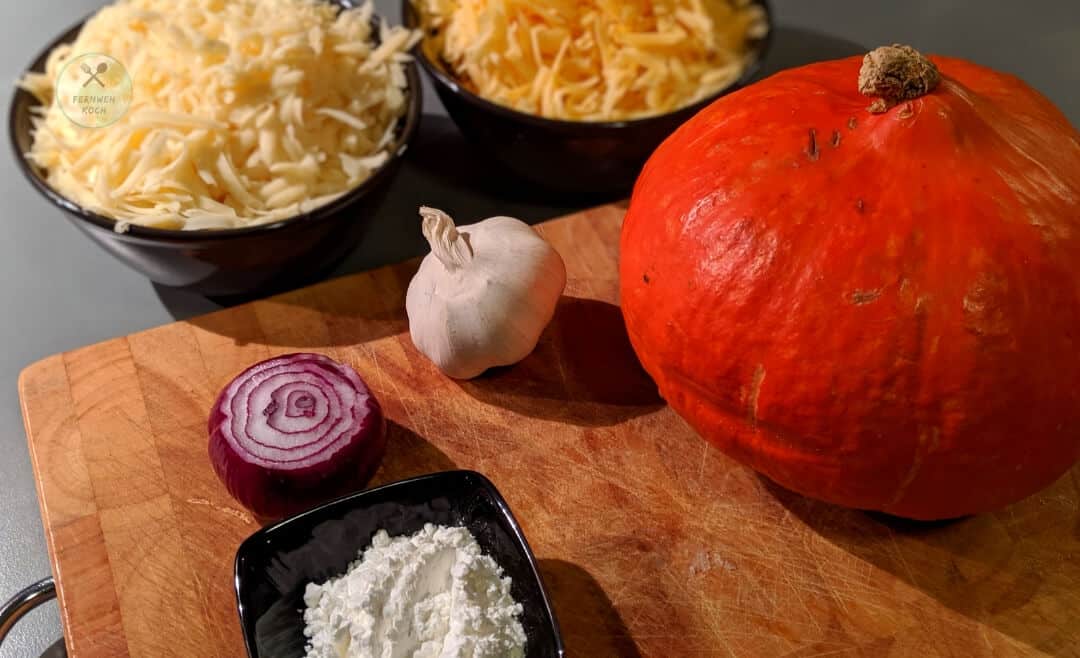 Zutaten für das Kürbis Fondue Zutaten für das Kürbis Fondue
