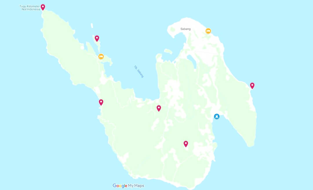Karte von Pulau Weh Karte von Pulau Weh