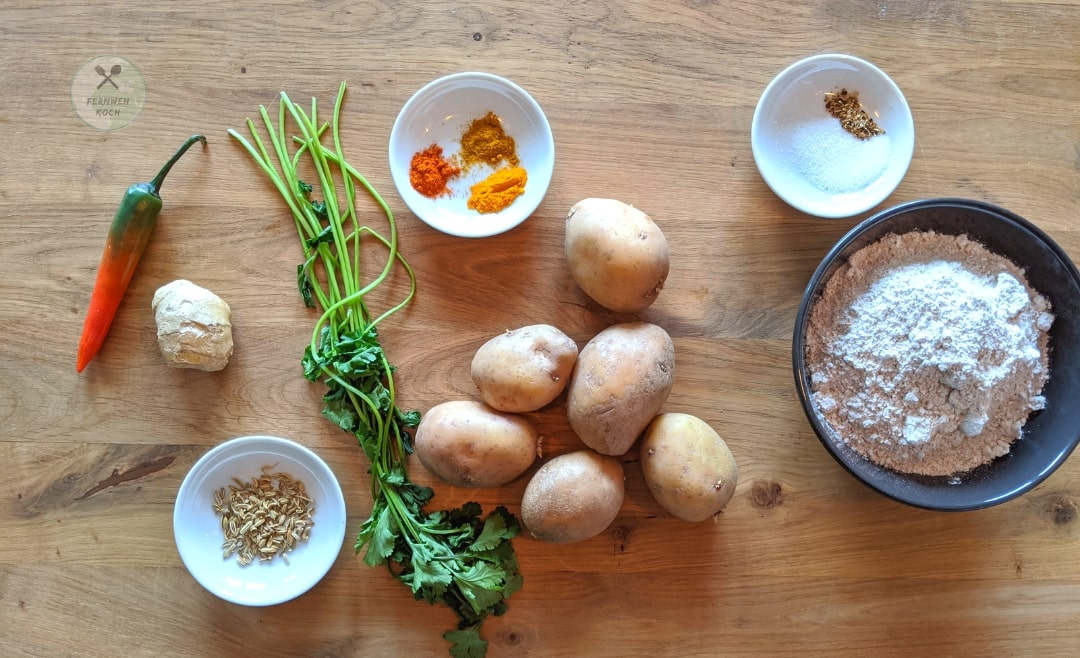 Zutaten für das Aloo Paratha Zutaten für das Aloo Paratha
