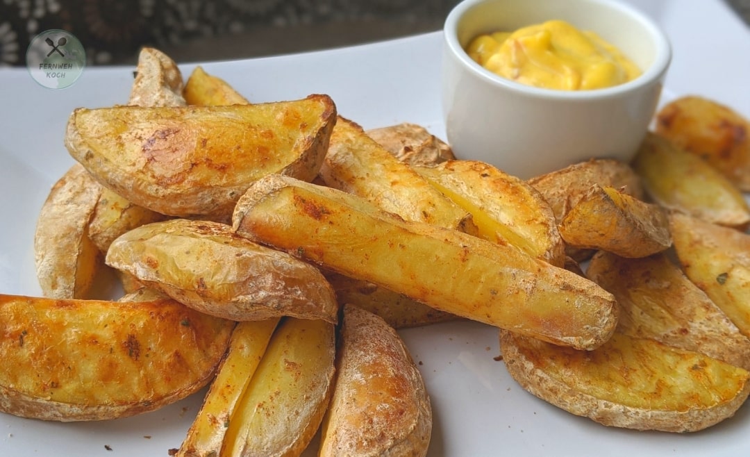 Leckere selbst gemachte Pommes aus dem Ofen