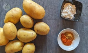 Zutaten für die selbst gemachten Pommes